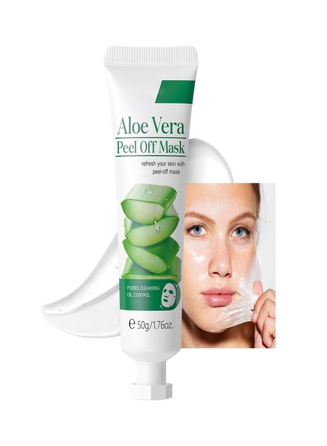 DLZZRS Aloe Vera Gel Peel Off Mask, Peel-Off Face Mask Gel - Natural Hydrating Aloe Vera Peel-Off Mask Long-lasting Moisturizing & Locks in Moisture for Dry, Oily & Sensitive Skin, 1.76Oz - Image 1